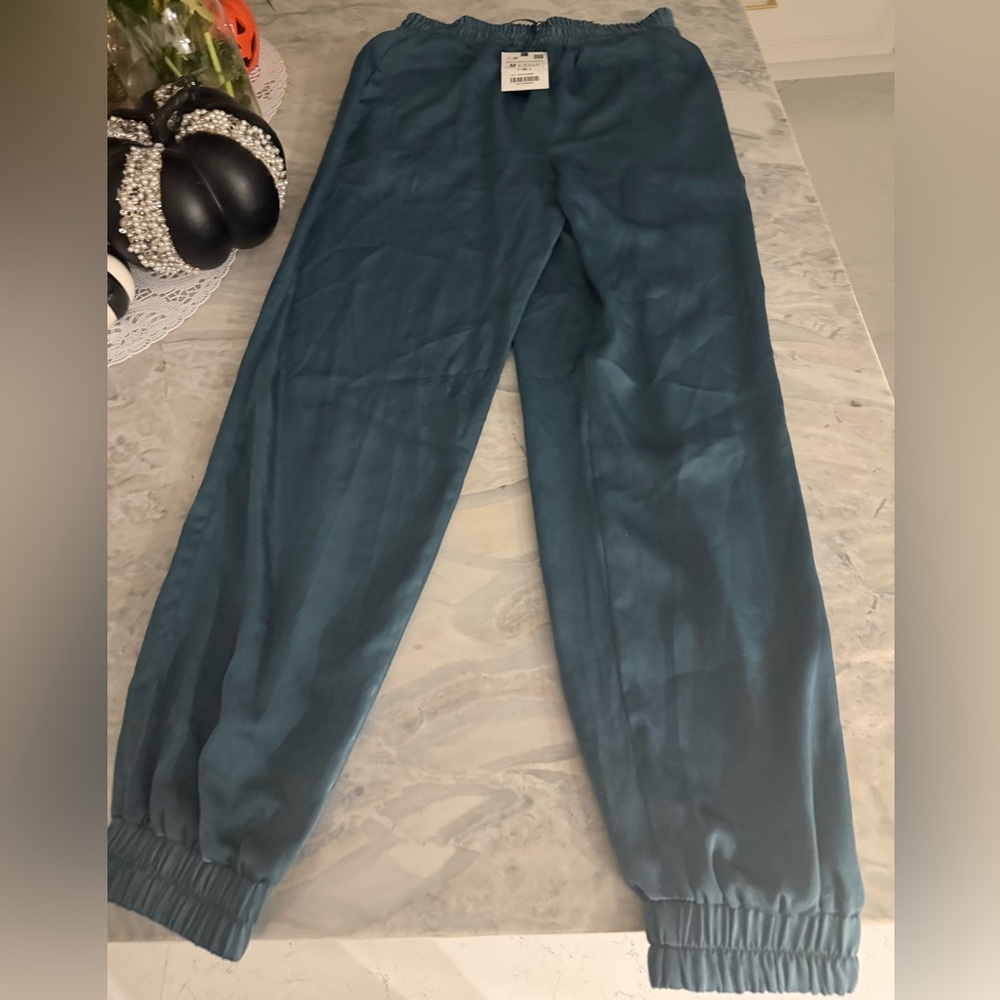 ZARA NWT Teal pants size small